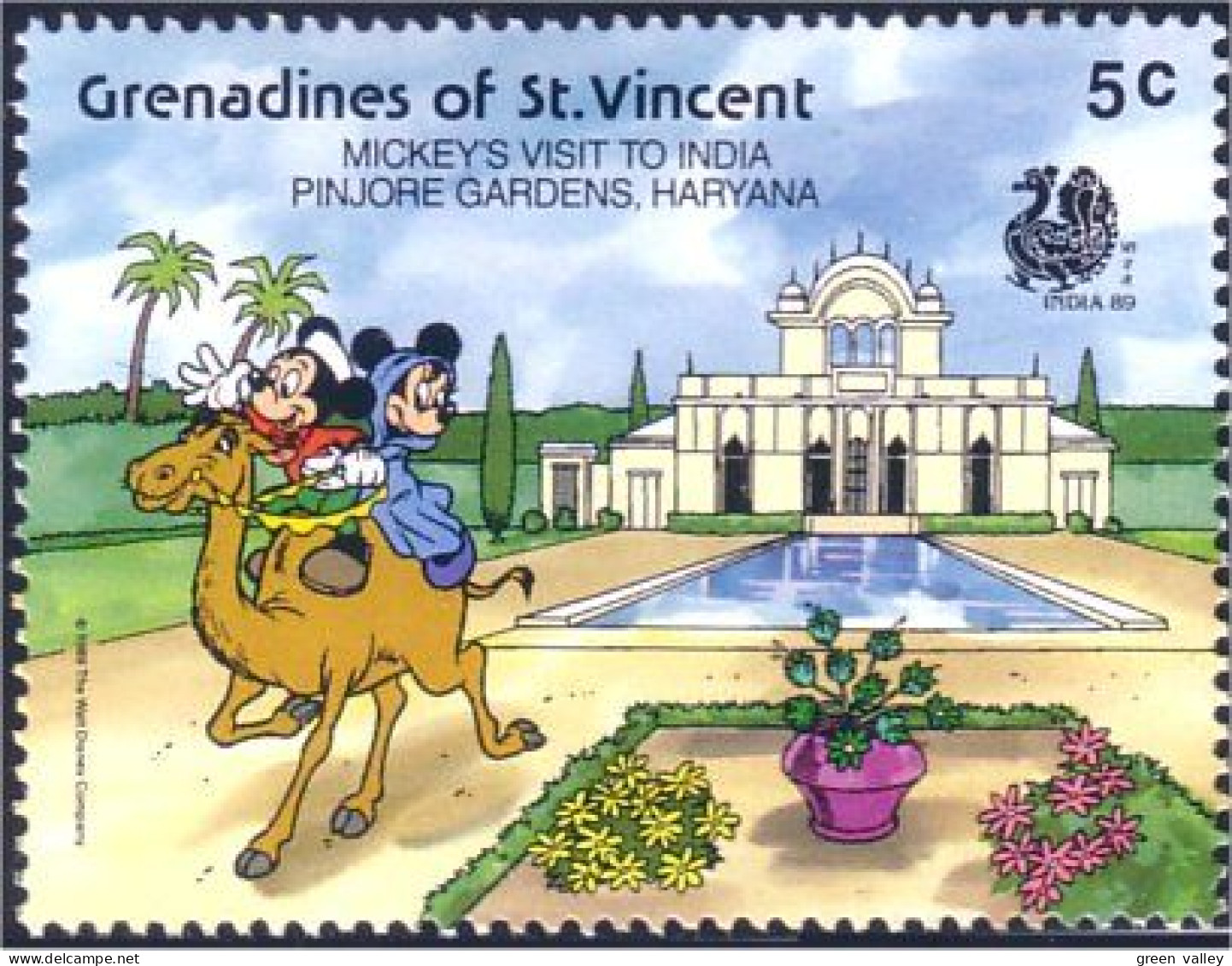 924 St Vincent Disney Mickey Minnie Pinjore Gardens Haryana MNH ** Neuf SC (VIN-135a) - St.Vincent (1979-...)