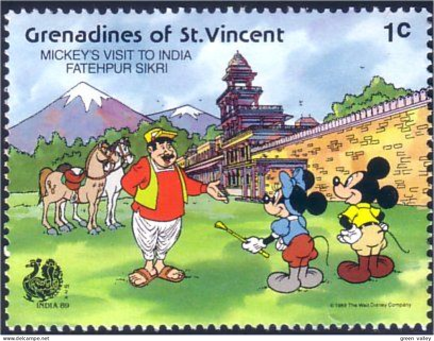 924 St Vincent India 89 Sikri MNH ** Neuf SC (VIN-132c) - Philatelic Exhibitions