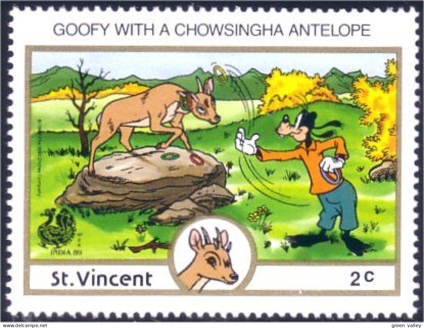 924 St Vincent Antilope Antelope MNH ** Neuf SC (VIN-128e) - Gibier