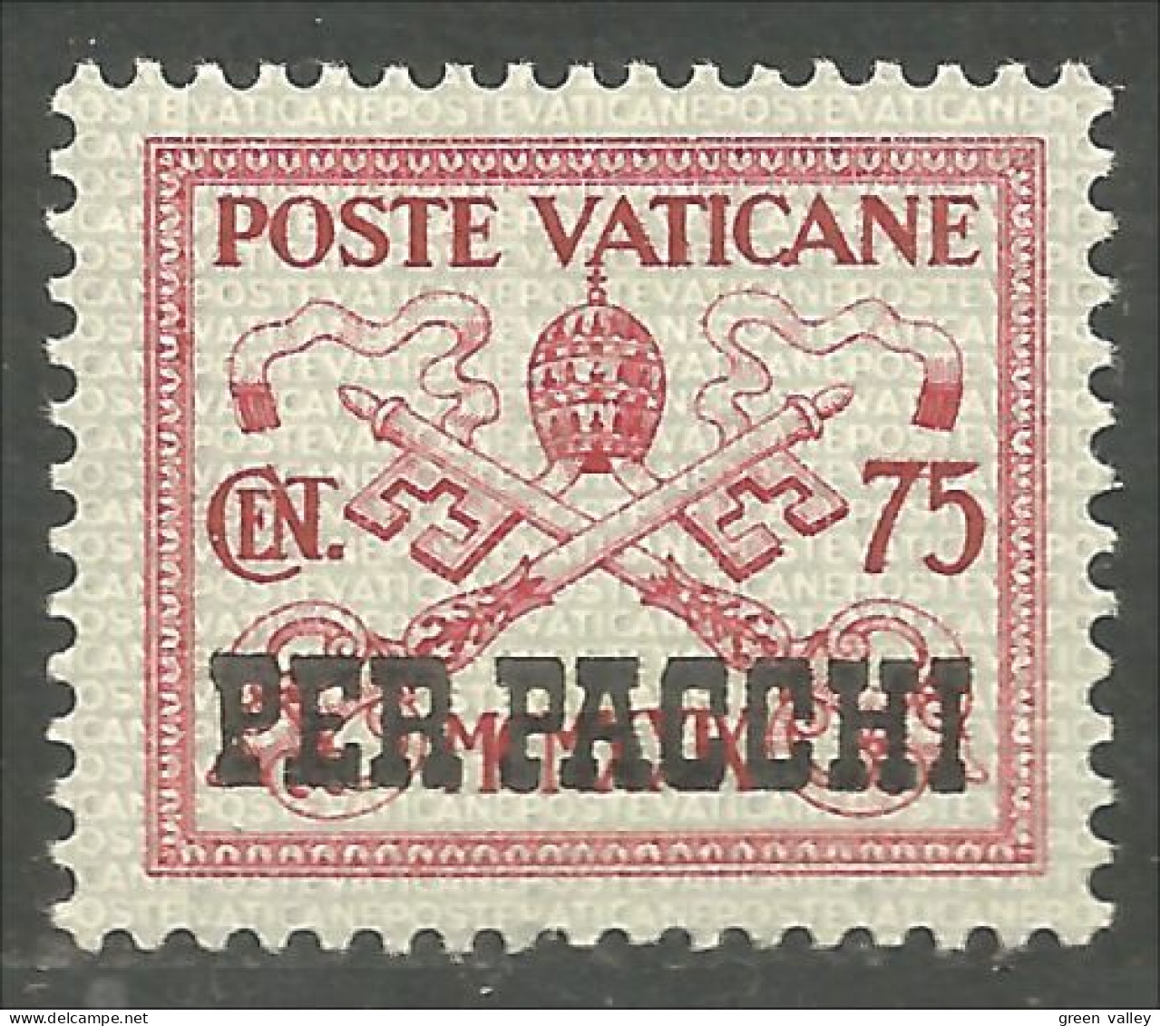 922 Vatican 75c Parcel Colis MH * Neuf CH (VAT-154) - Pacchi Postali