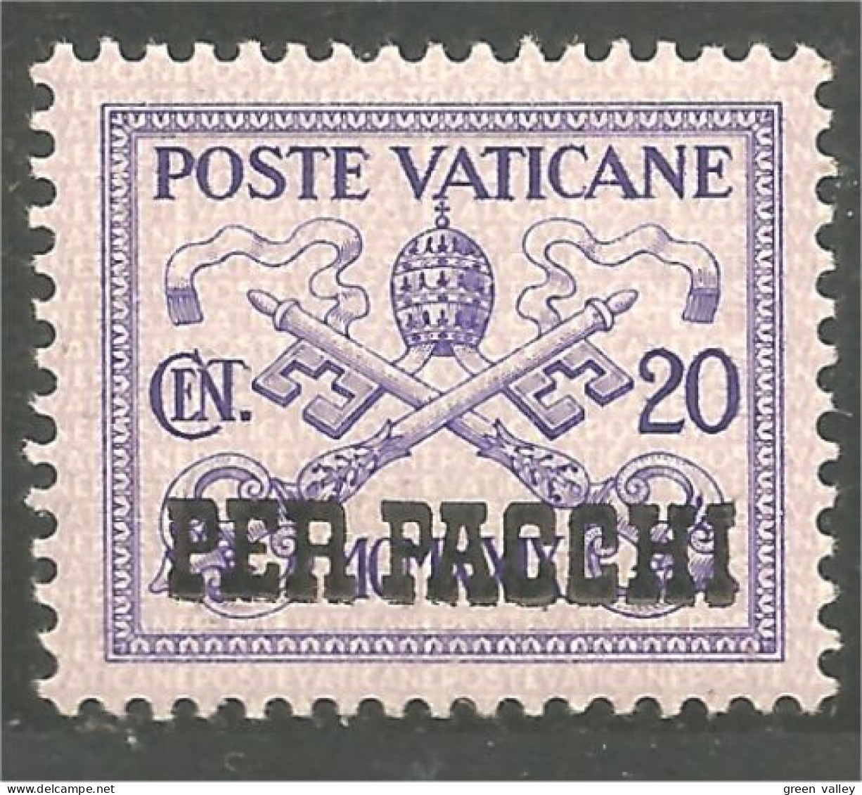 922 Vatican 20c Parcel Colis MH * Neuf CH (VAT-152) - Paquetes Postales