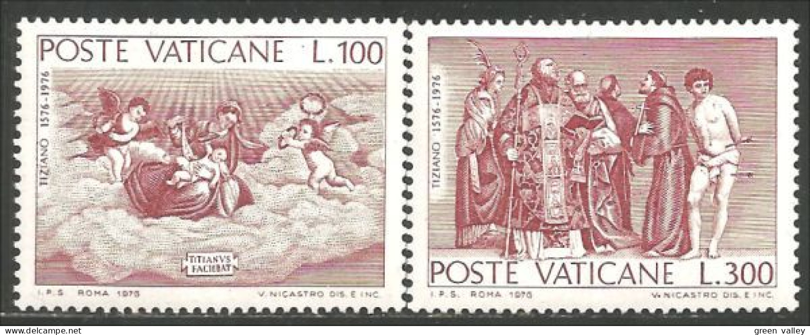 922 Vatican 1975 Le Titien Madonna Vierge Saints Titian MNH ** Neuf SC (VAT-108) - Unused Stamps