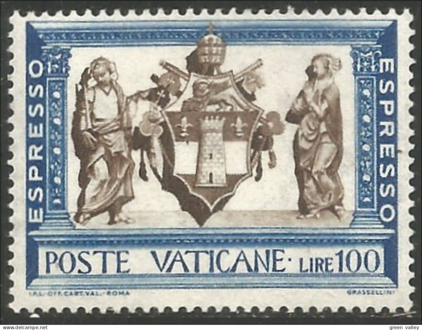 922 Vatican 1923 Express Armoiries Jean XXIII Coat Arms Pope John MH * Neuf CH (VAT-113) - Sellos