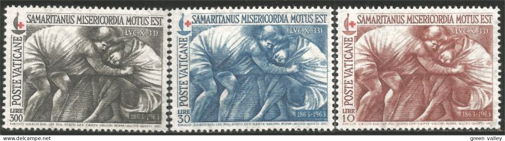 922 Vatican Croix Rouge Red Cross Rotkreuze Samaritan Samaritain MLH * Neuf Légère CH (VAT-104) - Luftpost