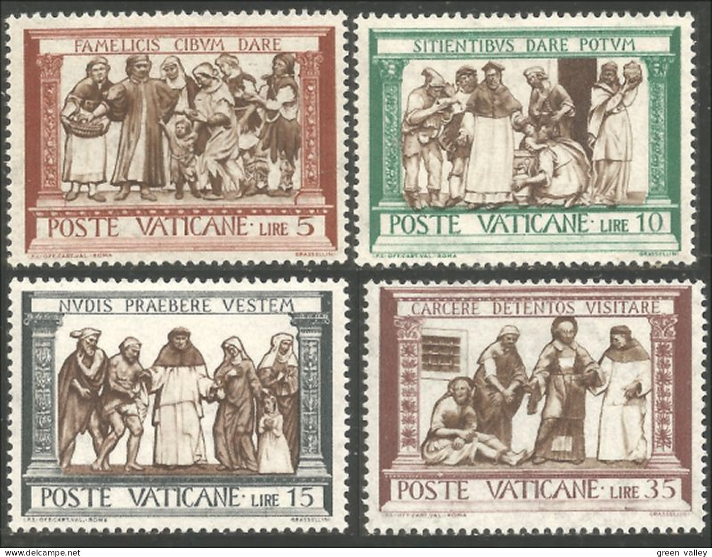 922 Vatican Acts Of Mercy Actes De Bonté MNH ** Neuf SC (VAT-117) - Erste Hilfe