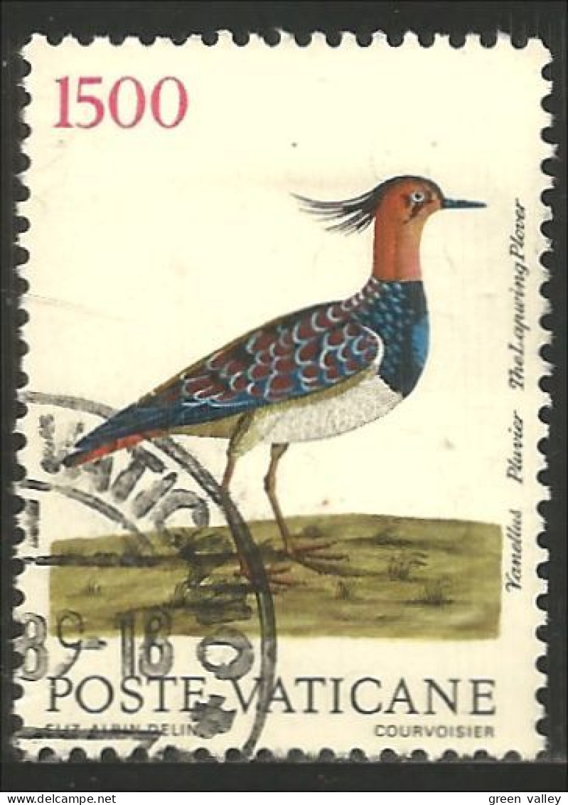 922 Vatican 1989 1500 L Lapwing Plover Pluvier (VAT-84) - Gebruikt