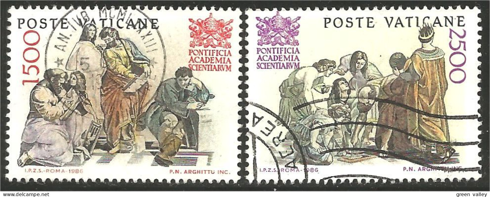 922 Vatican 1986 Académie Sciences Academy Raphael (VAT-60) - Used Stamps