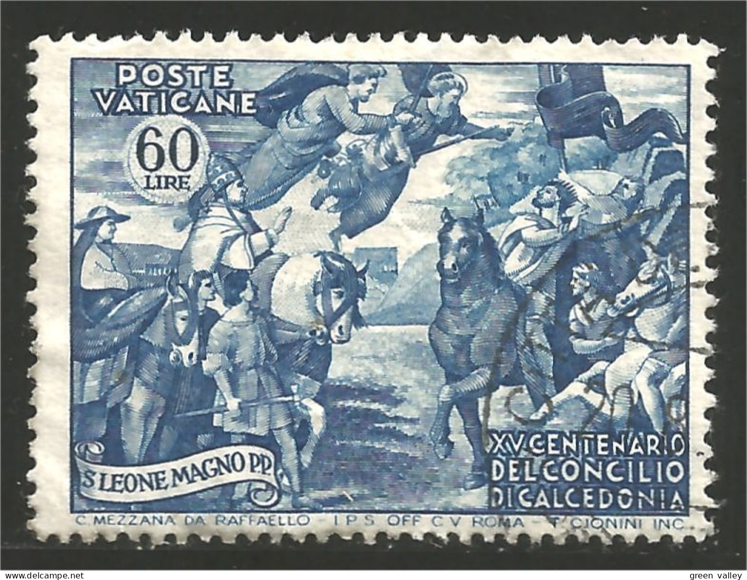 922 Vatican 1951 1500th Council Chalcedon 60 L (VAT-49) - Used Stamps