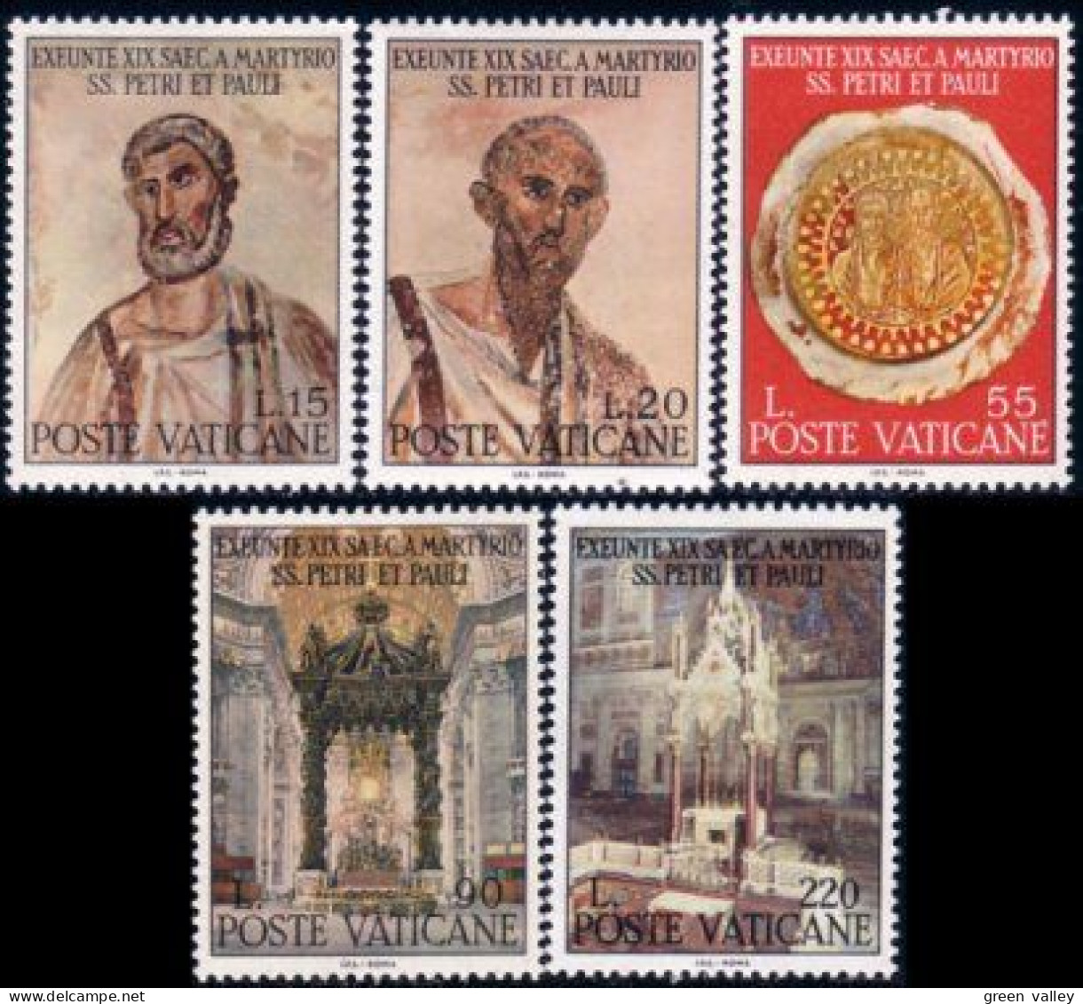 922 Vatican Paul Pierre Martyres MLH * Neuf CH Legere (VAT-15) - Unused Stamps
