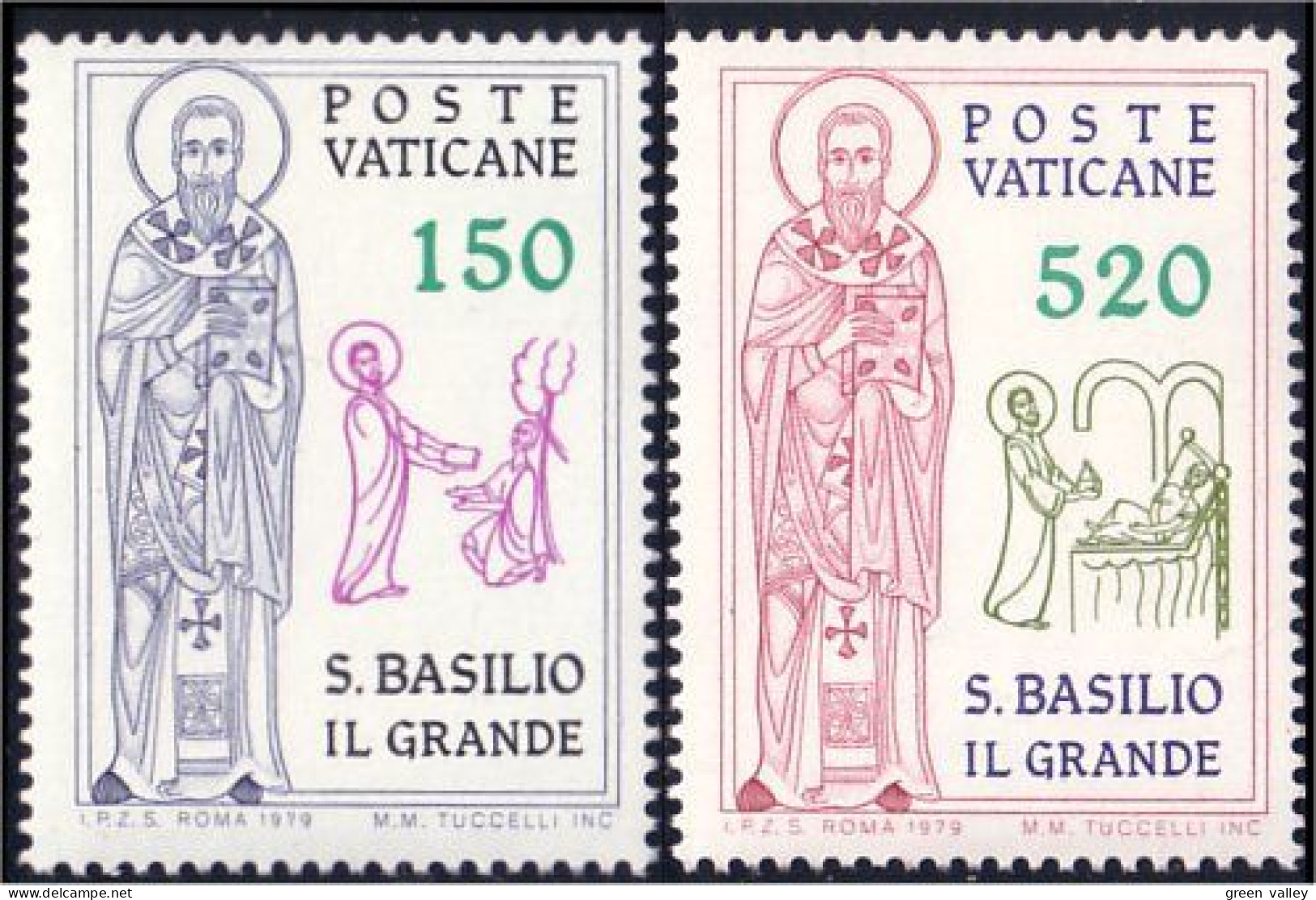 922 Vatican Basilio Il Grande St Basile Le Grand St. Basil The Great MNH ** Neuf SC (VAT-19) - Ungebraucht