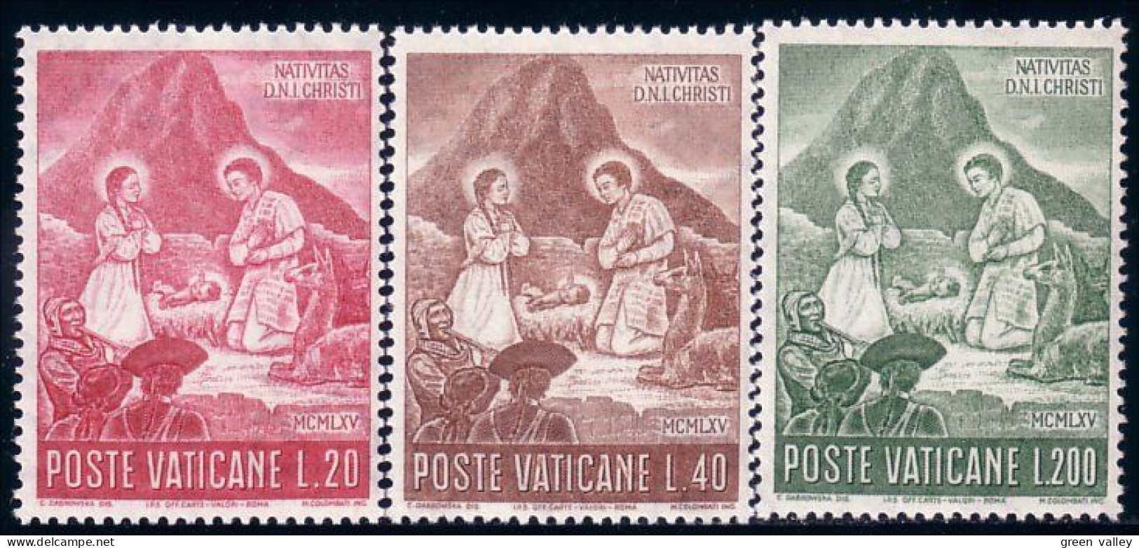 922 Vatican Christmas Noel 1965 MNH ** Neuf SC (VAT-12a) - Unused Stamps