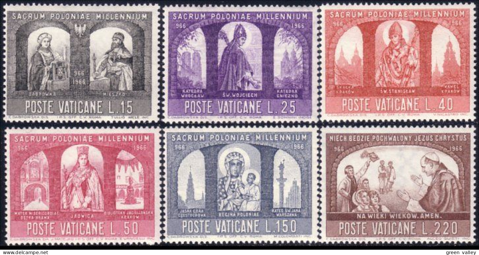 922 Vatican Millenium 1000th Poland Pologne Millénaire MNH ** Neuf SC (VAT-13a) - Unused Stamps