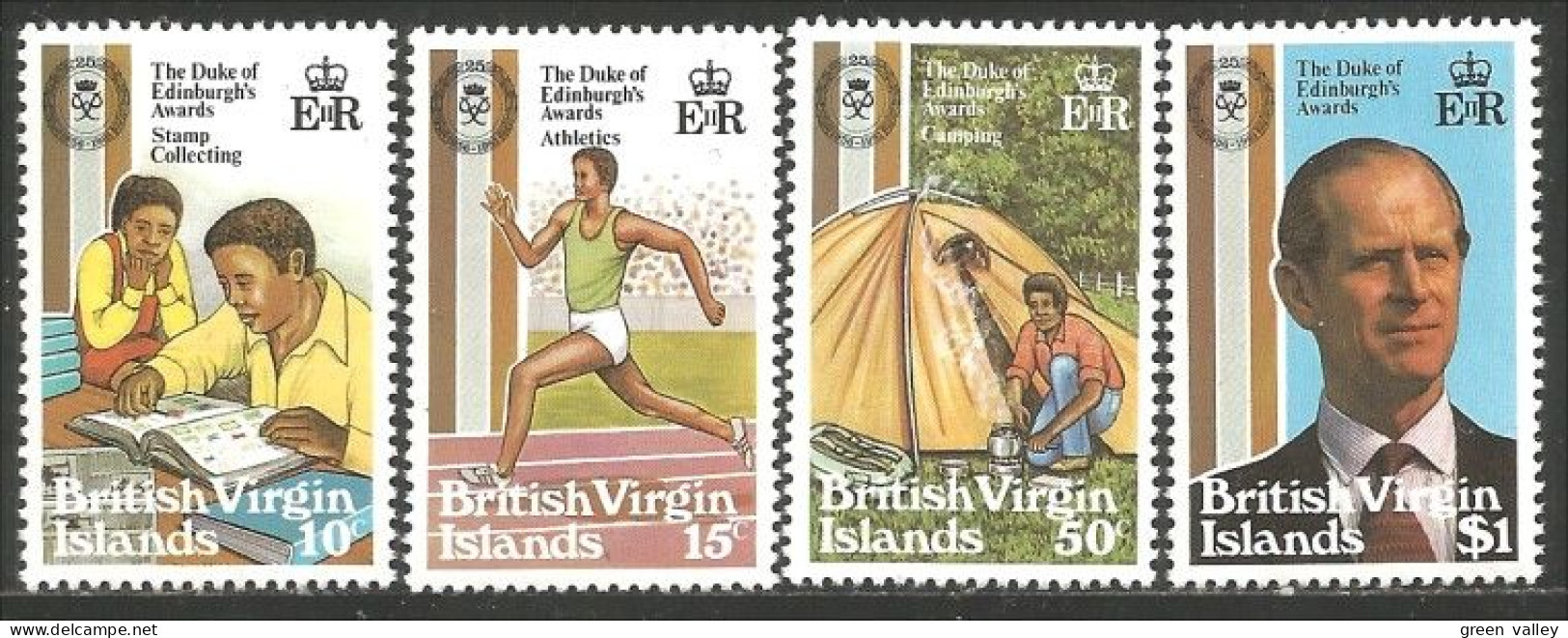 934 British Virgin Islands Camping Athletics Stamp Collecting Philatelie Course Edinburgh MNH ** Neuf SC (VIR-40) - Iles Vièrges Britanniques