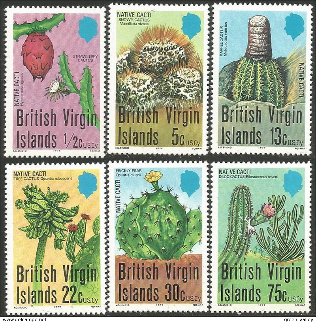 934 British Virgin Islands Fleurs Cactus Cactii Flowers MNH ** Neuf SC (VIR-45) - Cactusses