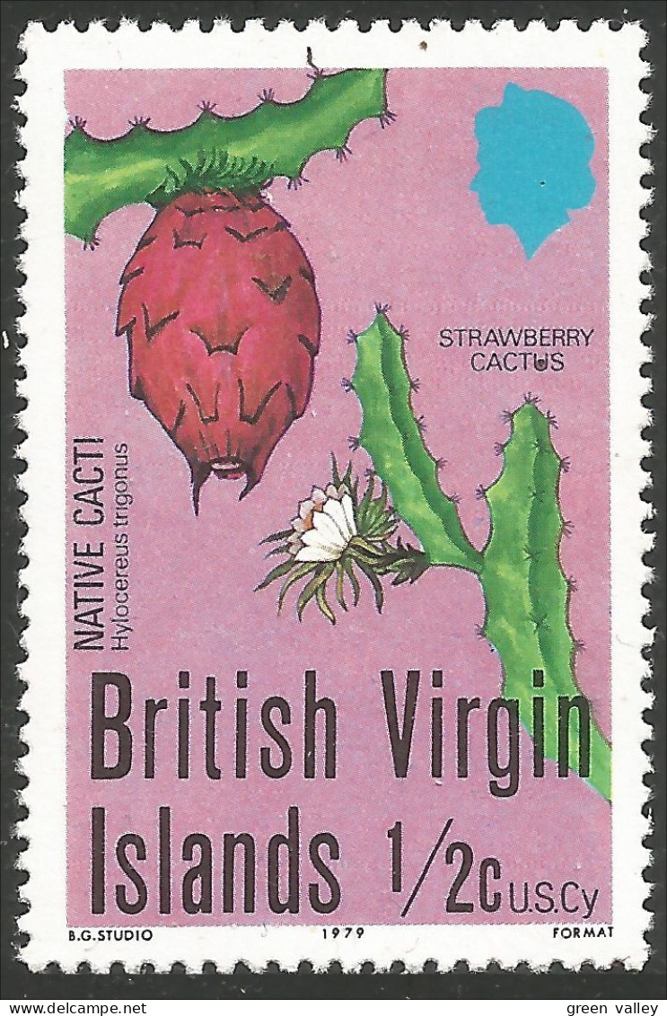 934 British Virgin Islands Fleur Fraise Strawberry Cactus Cactii Flower MNH ** Neuf SC (VIR-44) - Cactus