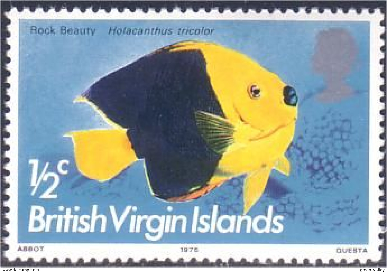 934 British Virgin Islands Poisson Rock Beauty Fish MNH ** Neuf SC (VIR-3a) - British Virgin Islands