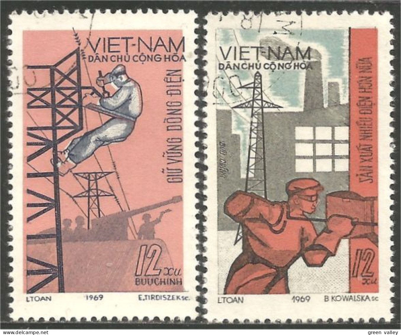 930 Vietnam Electrification Hydro Power Electricity Electricité (VIE-201) - Vietnam