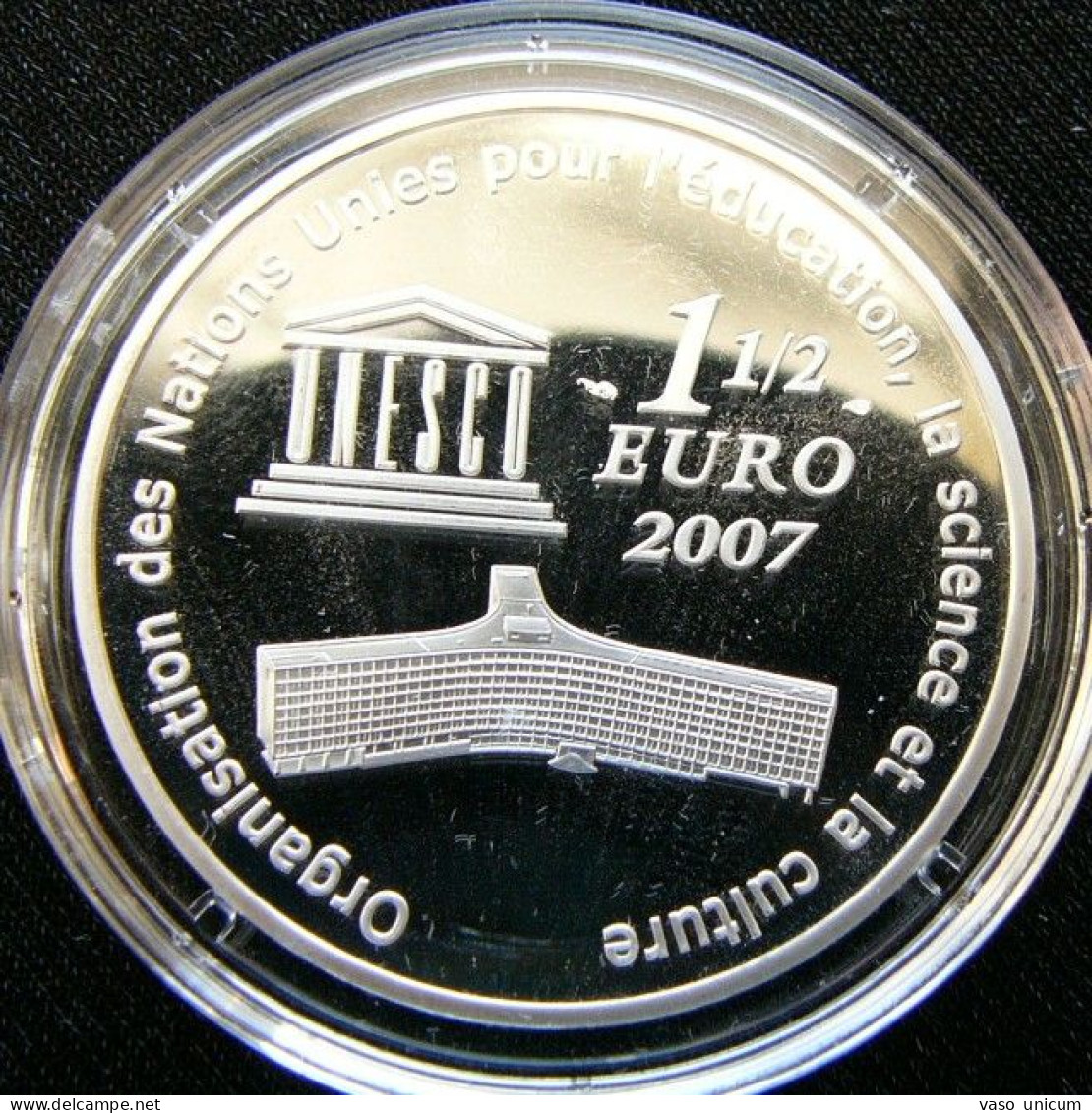 France 1.5  € Euro; 2007 Chinese Wall Silver Proof - Otros & Sin Clasificación