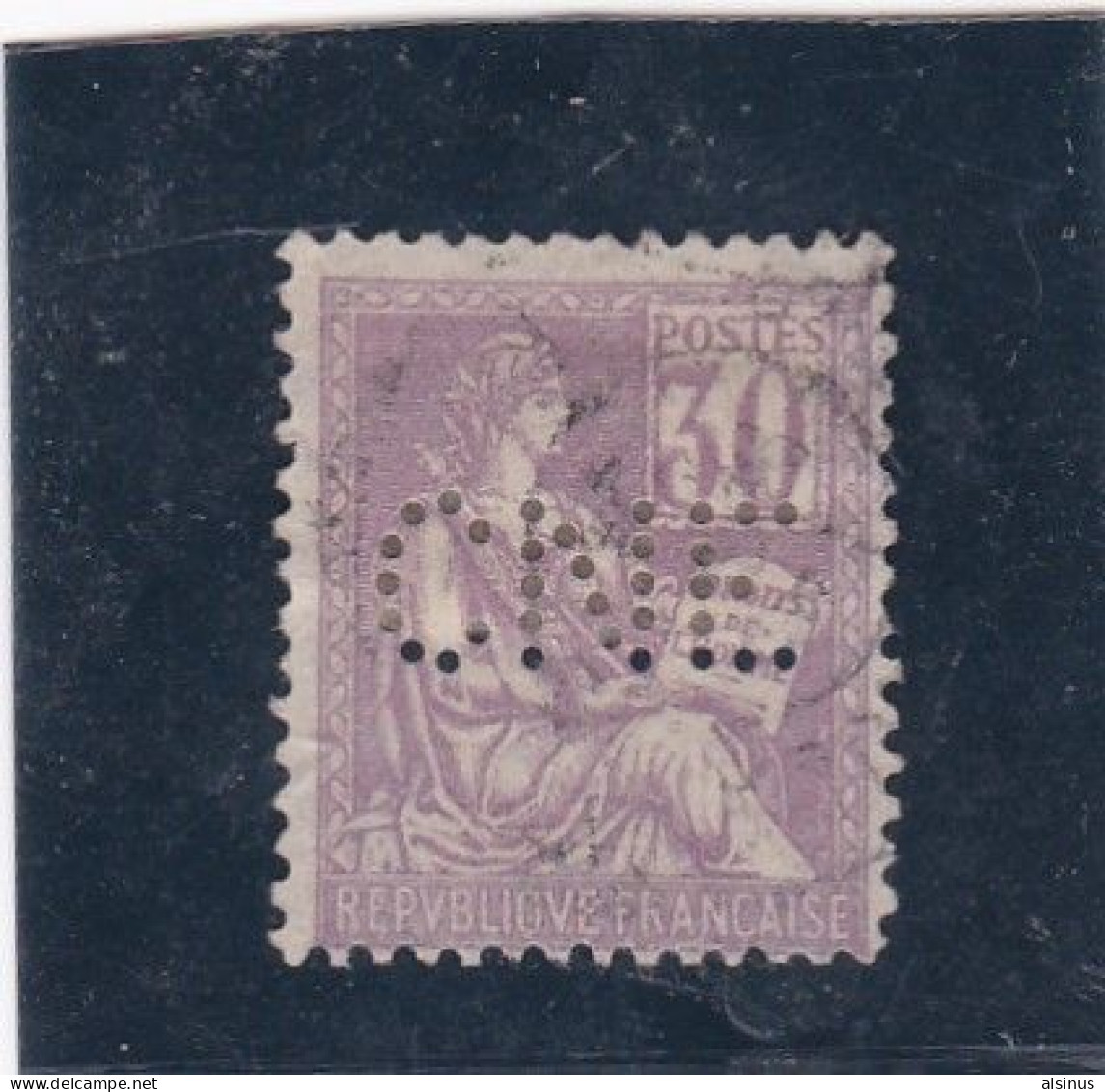 FRANCE - 1900/01-  TYPE MOUCHON - N° 115 - 30 C VIOLET - PERFORE C N E- OBLITERE - 1900-02 Mouchon