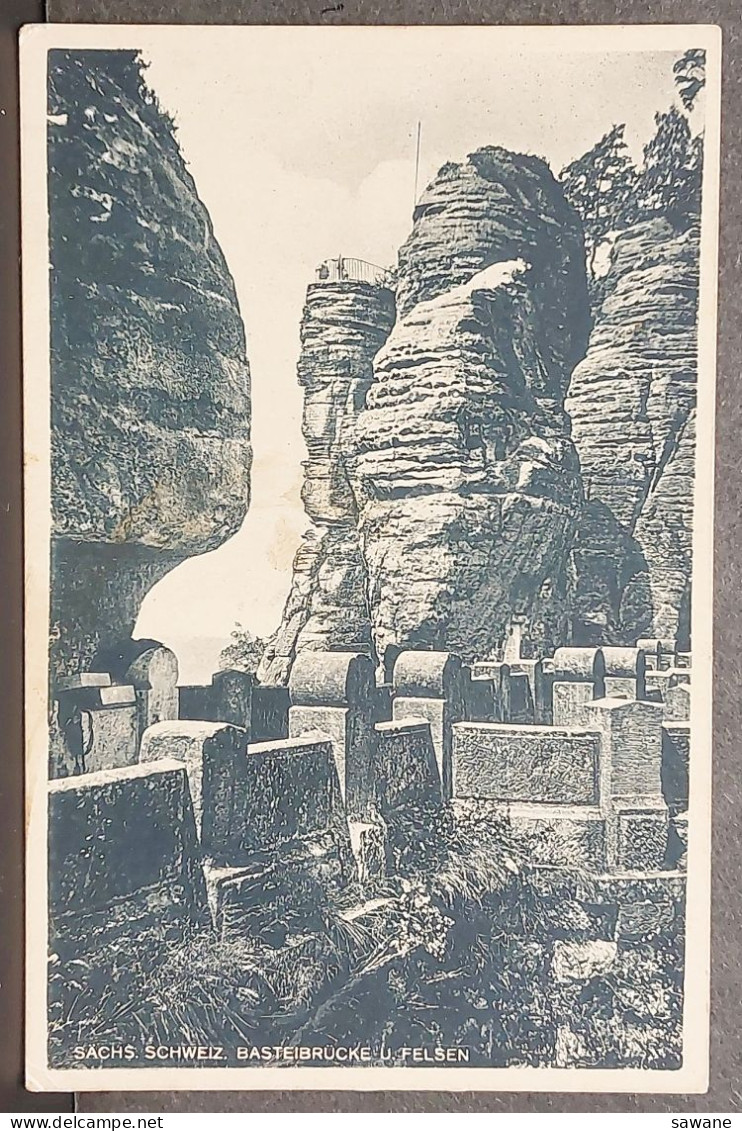 2 CARTES SACHS SCHWEIZ , BASTEIFELSEN , BASTEIBRUCKE FELSEN , L23A - Bastei (sächs. Schweiz)