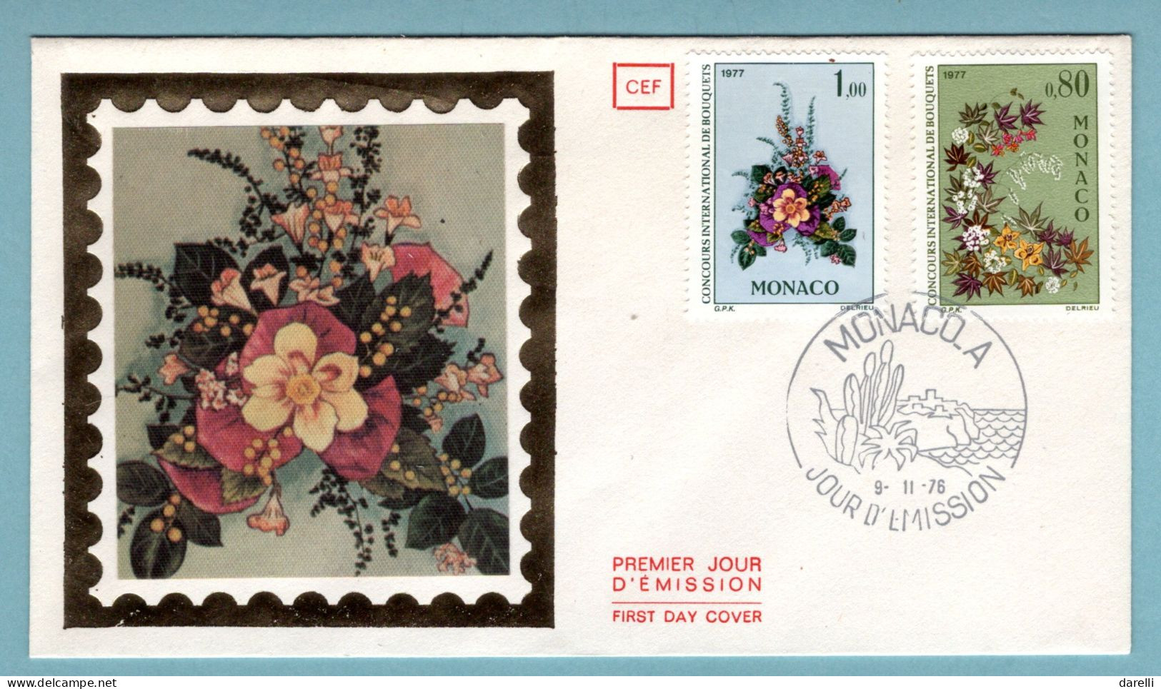 FDC Monaco 1976 - Concours International Des Bouquets 1976 -  YT 1076 Et 1077 - FDC