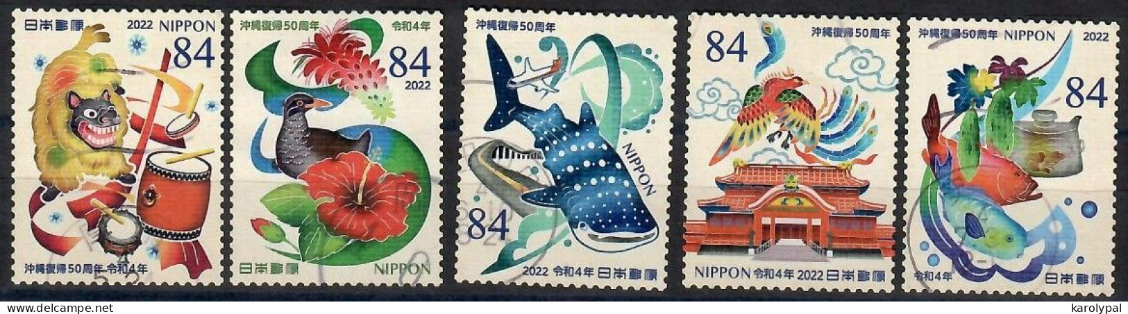 Japan, 2022, Used,    ,Mi. 11394-8 - Used Stamps