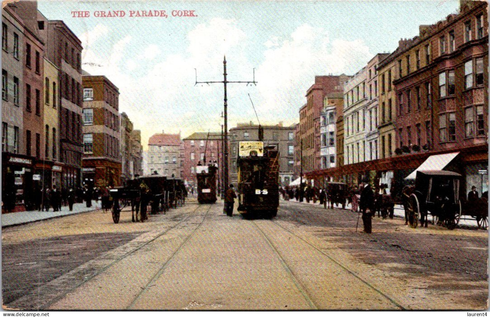 4-4-2024 (1 Z 1) Ireland (posted From Ireland To Cheshire In 1908 ?) Cork - The Gran Parade (with Tramway) - Cork