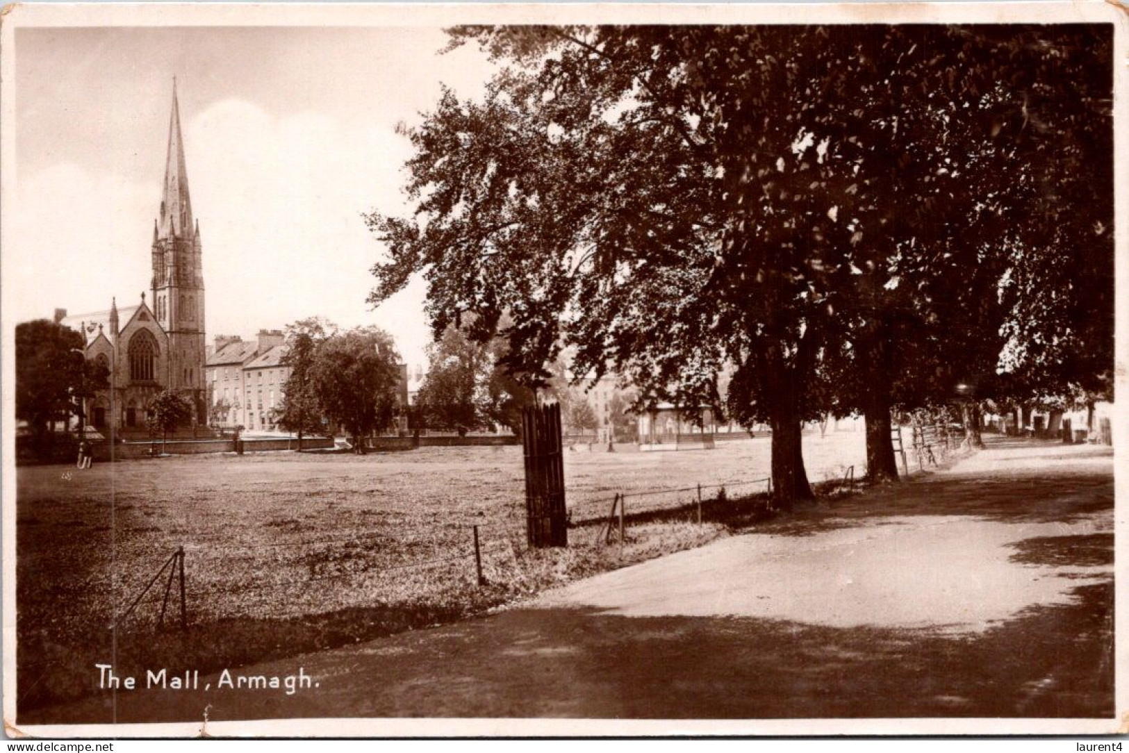 4-4-2024 (1 Z 1) Ireland (posted From Ireland To Kent In 1908) The Mall In Armagh (with Cathedral Or Church) B/w - Armagh
