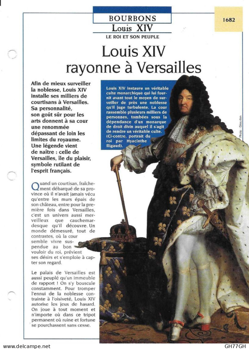 FICHE ATLAS: LOUIS XIV RAYONNE A VERSAILLES -BOURBONS - History