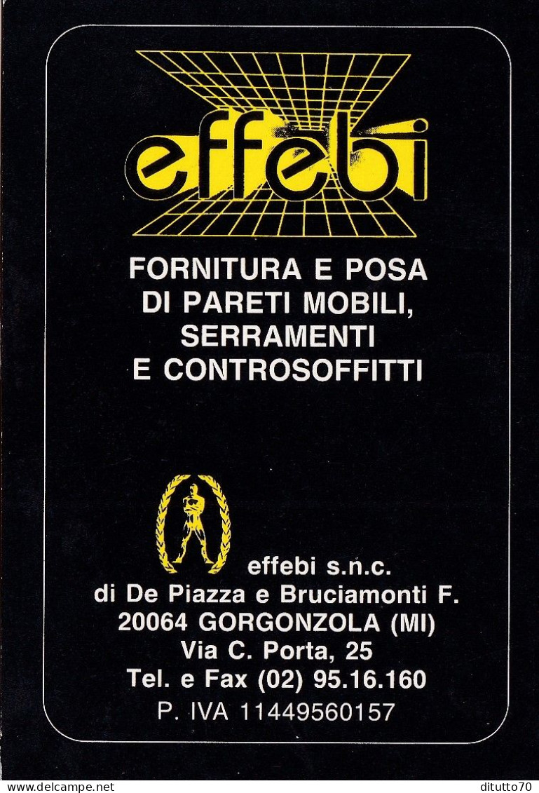 Calendarietto - EFFEBI - Gorgonzola - Milano - Anno 1996 - Petit Format : 1991-00