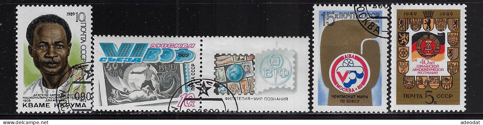 RUSSIA 1989 SCOTT #5799,5800,5808,5810   USED - Usati