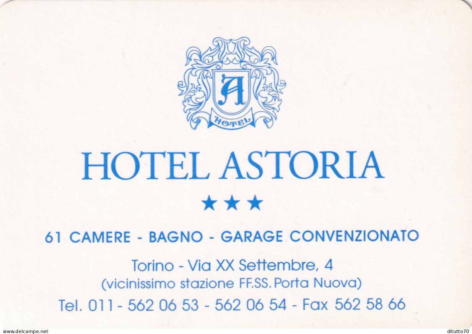 Calendarietto - Hotel Astoria - Torino - Anno 1996 - Petit Format : 1991-00