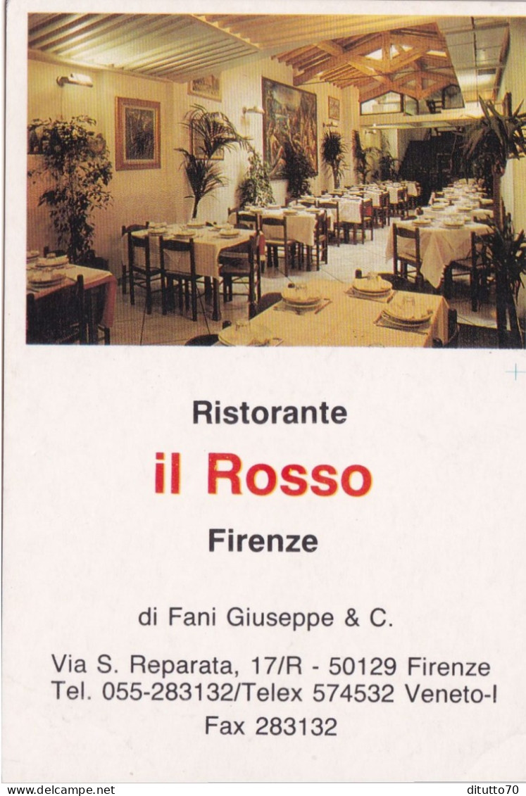 Calendarietto - IL ROSSO - Ristorante - Firenze - Anno 1994 - Petit Format : 1991-00