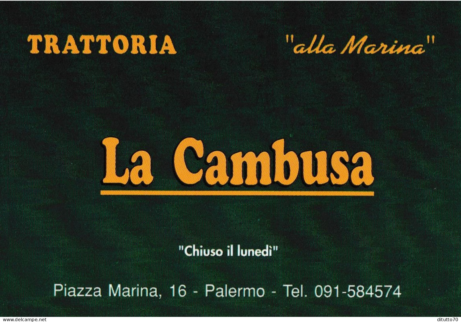 Calendarietto - La Cambusa - Trattoria - Palermo - Anno 1996 - Petit Format : 1991-00