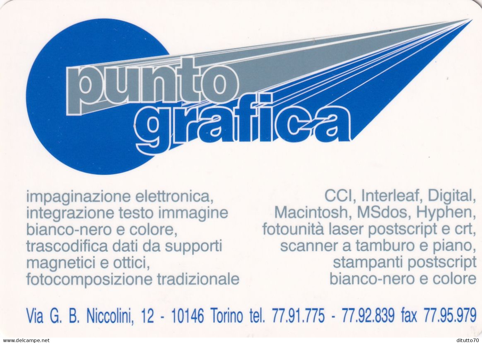 Calendarietto - Punto Grafica - Torino - Anno 1994 - Petit Format : 1991-00