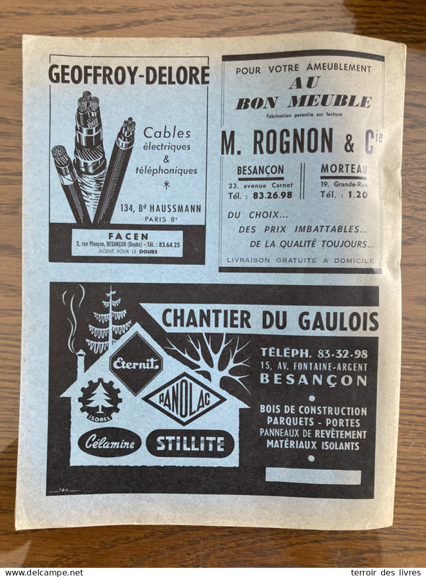 ANNUAIRE TELEPHONIQUE PTT DOUBS 25 - 1964 Liste Particuliers Et Professionnels - Très Bon état D'usage - Franche-Comté