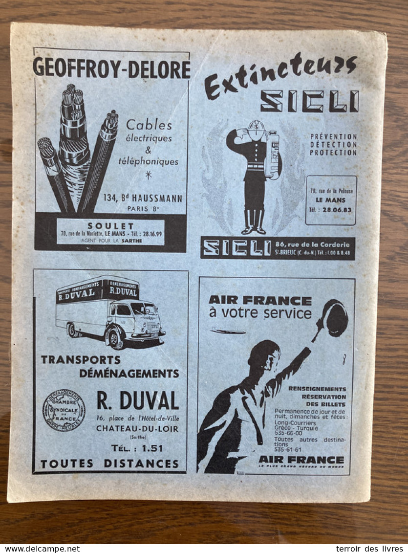 ANNUAIRE TELEPHONIQUE PTT SARTHE 72 - 1964 Liste Particuliers Et Professionnels - Très Bon état D'usage - Pays De Loire