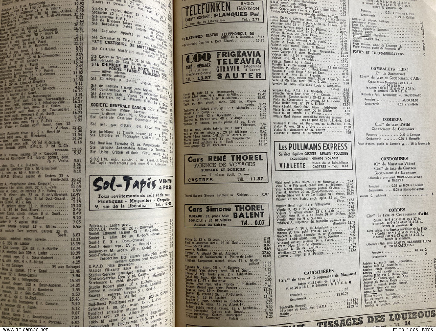 ANNUAIRE TELEPHONIQUE PTT TARN 81 - 1964 Liste Particuliers Et Professionnels - Très Bon état D'usage - Pays De Loire