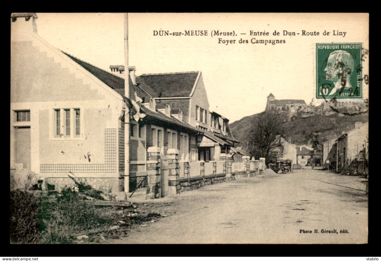 55 - DUN-SUR-MEUSE - ROUTE DE LINY - FOYER DES CAMPAGNES - EDITEUR H. GERAULT - Dun Sur Meuse