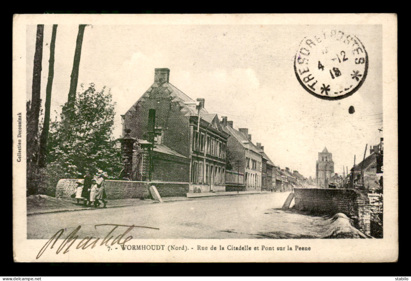 59 - WORMHOUDT - RUE DE LA CITADELLE ET PONT SUR LA PEENE - Wormhout