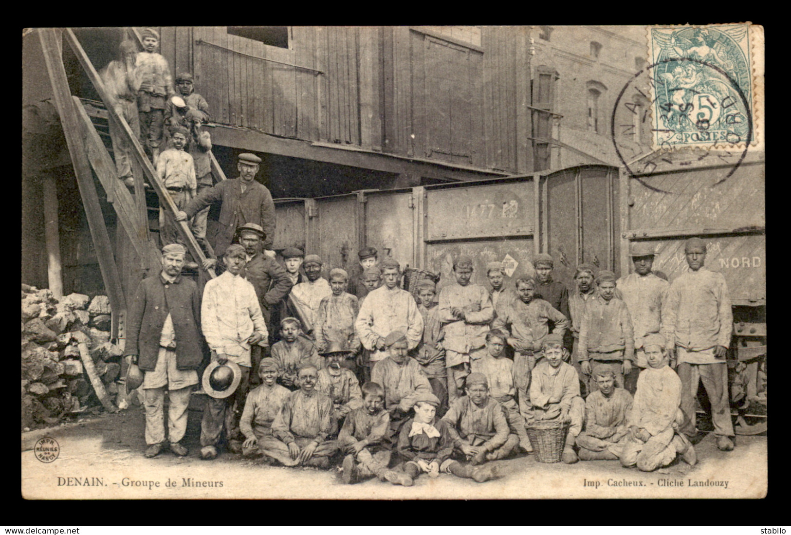 59 - DENAIN - GROUPE DE MINEURS - Denain