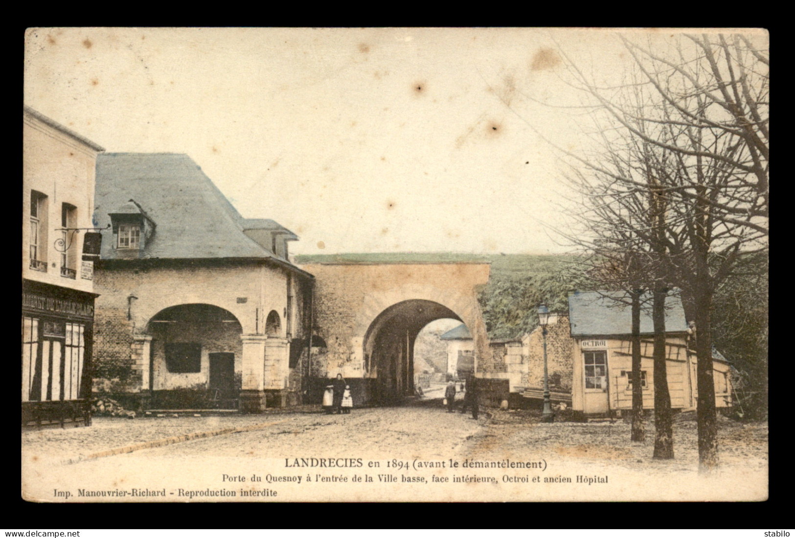 59 - LANDRECIES - PORTE DE QUESNOY AVANT LE DEMANTELLEMENT EN 1894 - Landrecies