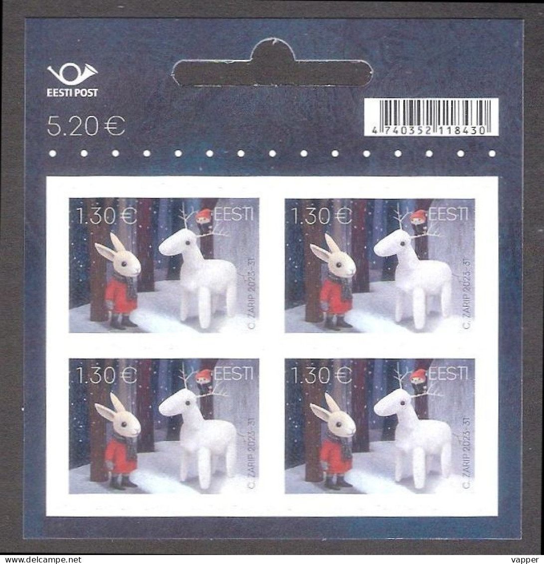 Christmas Estonia 2023  Stamp Booklet Of 4  Mi 1090 - Estonia