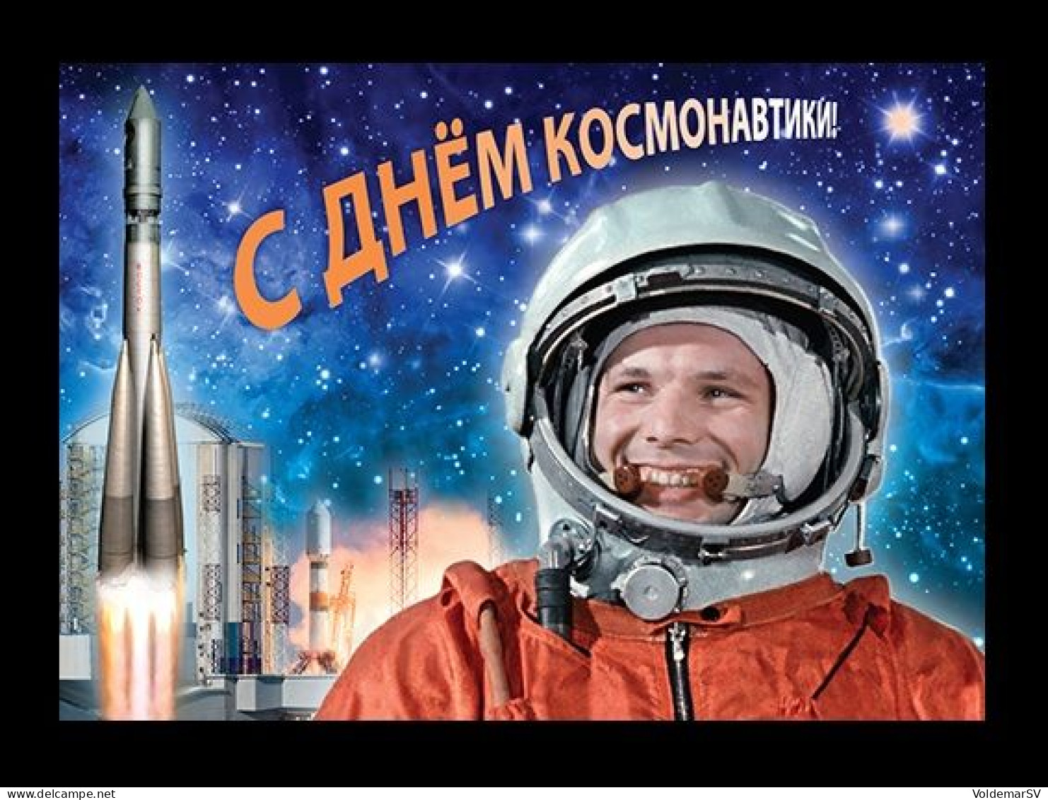 Postcard Russia 2019-069 Space. Cosmonautics Day. Yuri Gagarin (lenticular Unstamped Postcard) - Stamped Stationery