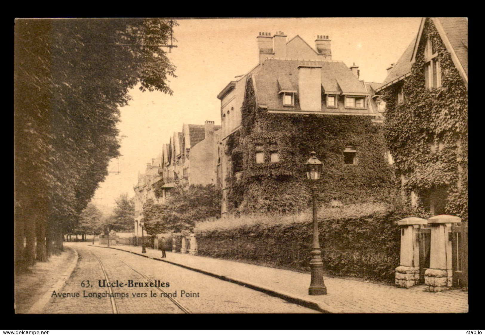 BELGIQUE - BRUXELLES - UCCLE - AVENUE LONGCHAMPS VERS LE ROND-POINT - Uccle - Ukkel