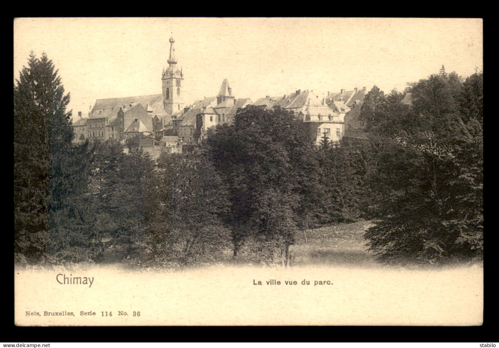 BELGIQUE - CHIMAY - LA VILLE VUE DU PARC - Chimay