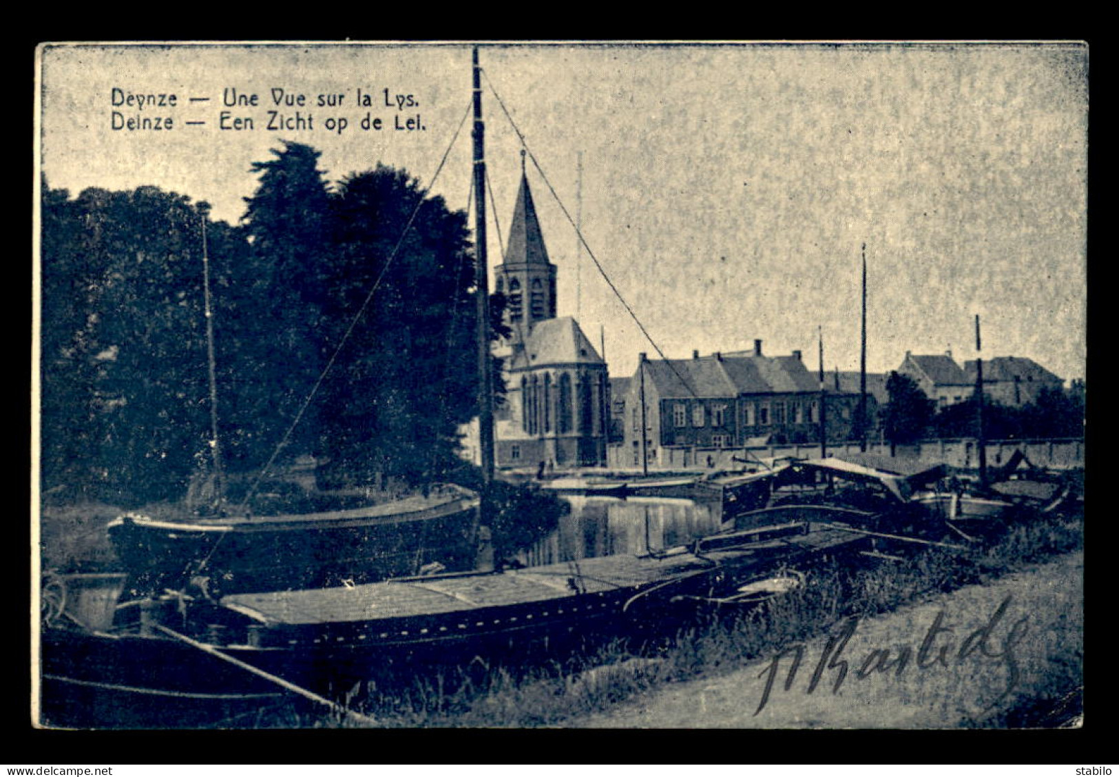 BELGIQUE - DEINZE - UNE VUE SUR LA LYS - PENICHES - Deinze