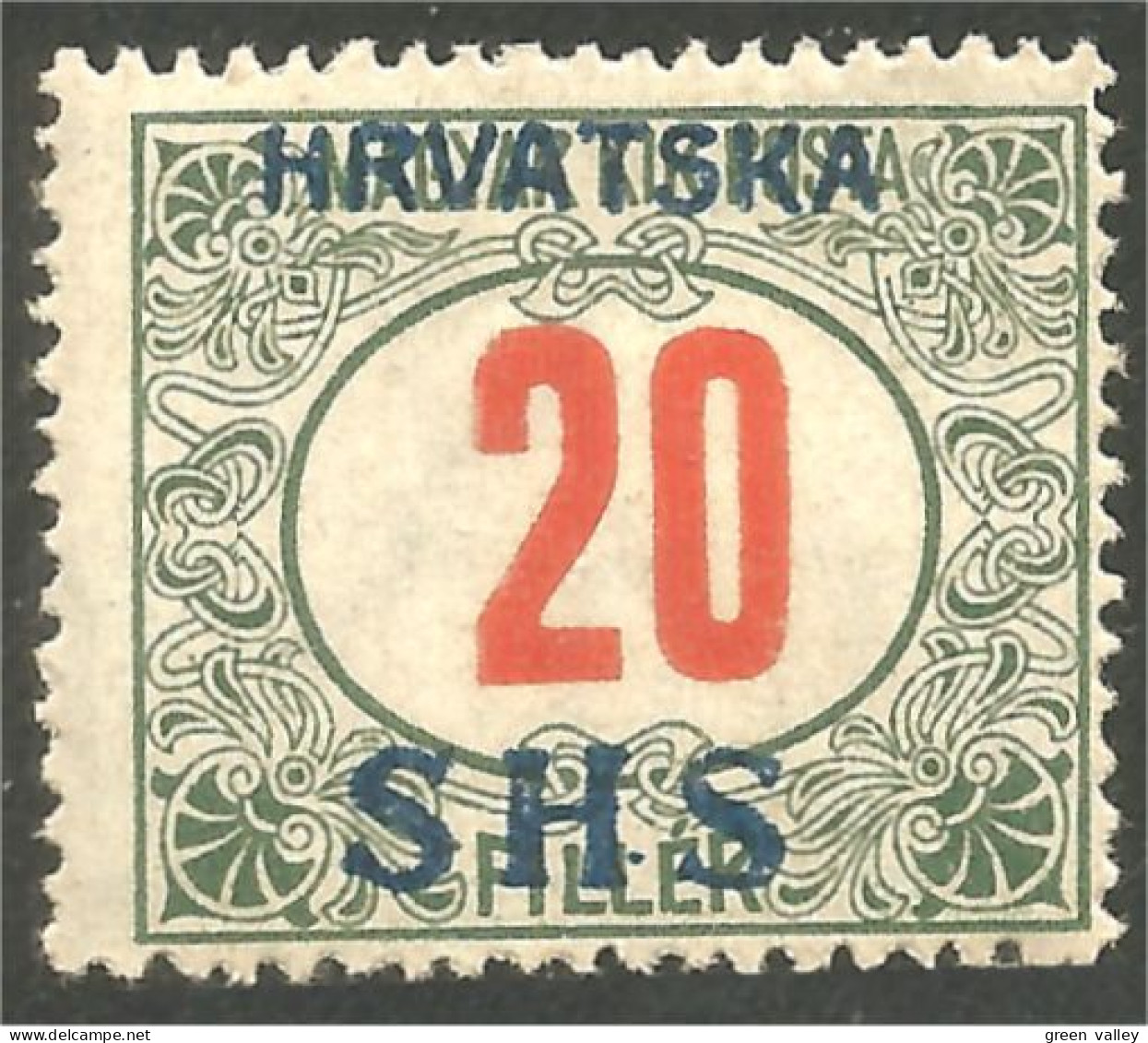 XW03-0033 Hongrie 20f SHS Surcharge - Used Stamps