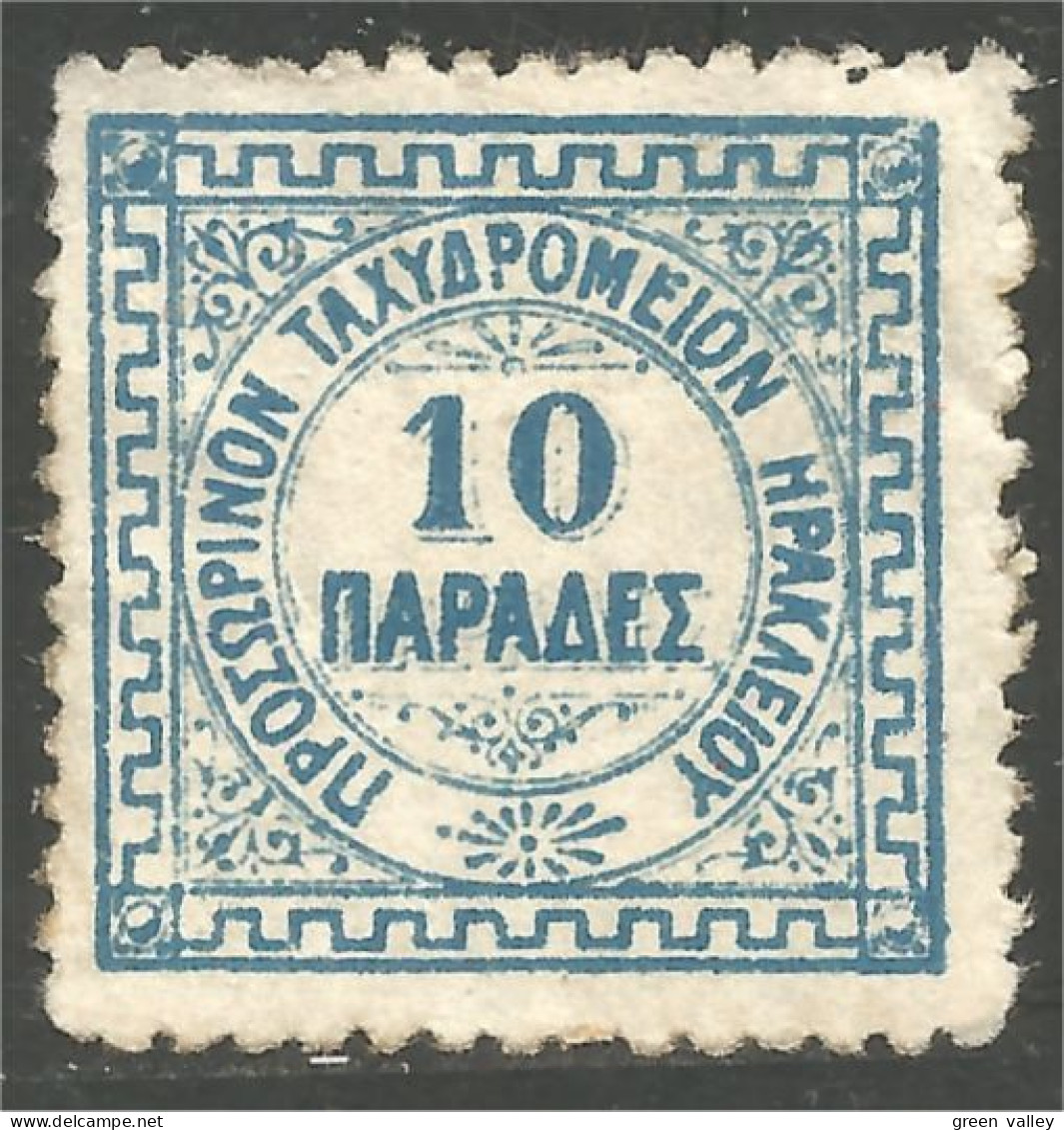 XW03-0028 Crete 1898 10 Pa Bleu Blue MH * Neuf - Kreta