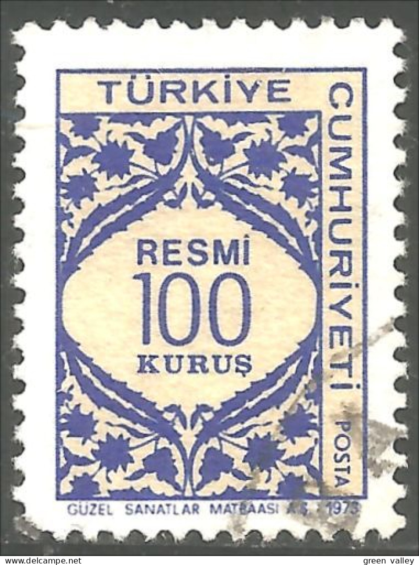 XW03-0009 Turkey Official 100k 1971 - Timbres De Service